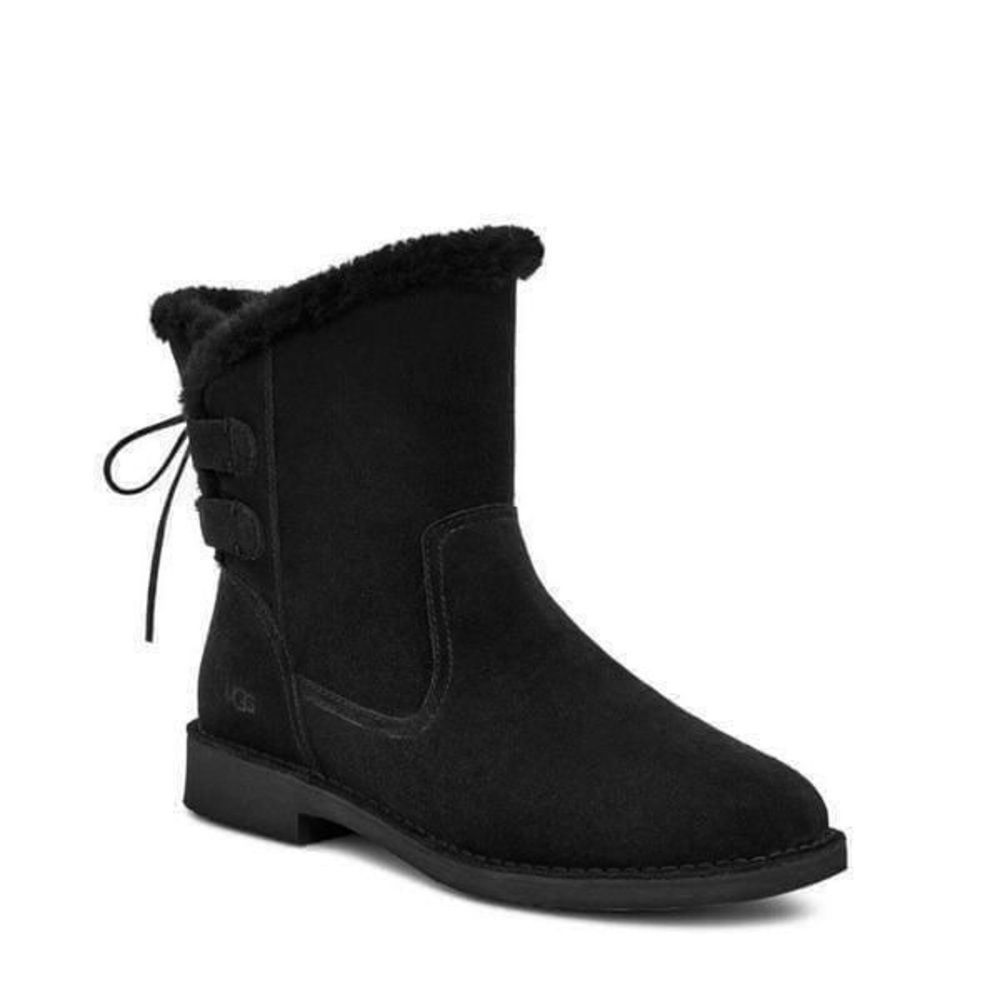 UGG‎ Naiyah Black Leather Suede Boot Size 8